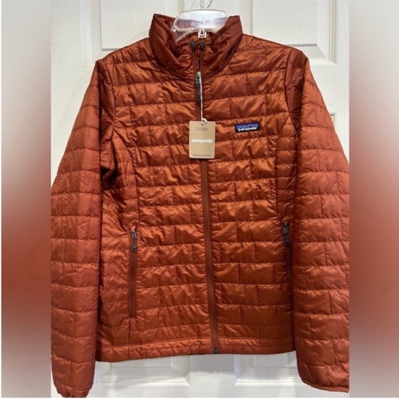 Patagonia Women’s XL Nano Puff Insulated Jacket Burnished Red Orange Puffy NWT - Picture 1 of 10